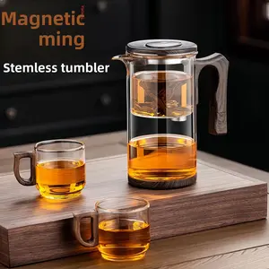 Glass Magnetic Floating Cup  One-Click -Water Separation  Lazy  Brewer Office  Cup Shape  Set maker loose leaf tea maker made tea pot herbal teapot
