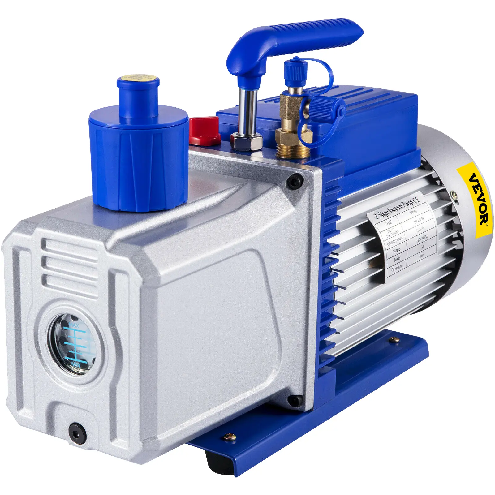 【Summerfinds】VEVOR Vacuum Pump 12CFM 1HP Vane Vacuum Pump Two Stage 3 x 10-1 Pa Ultimate HVAC Rotary Auto AC Refrigerant Vacuum Pump for Automobile Reparation Vacuum Evacuation