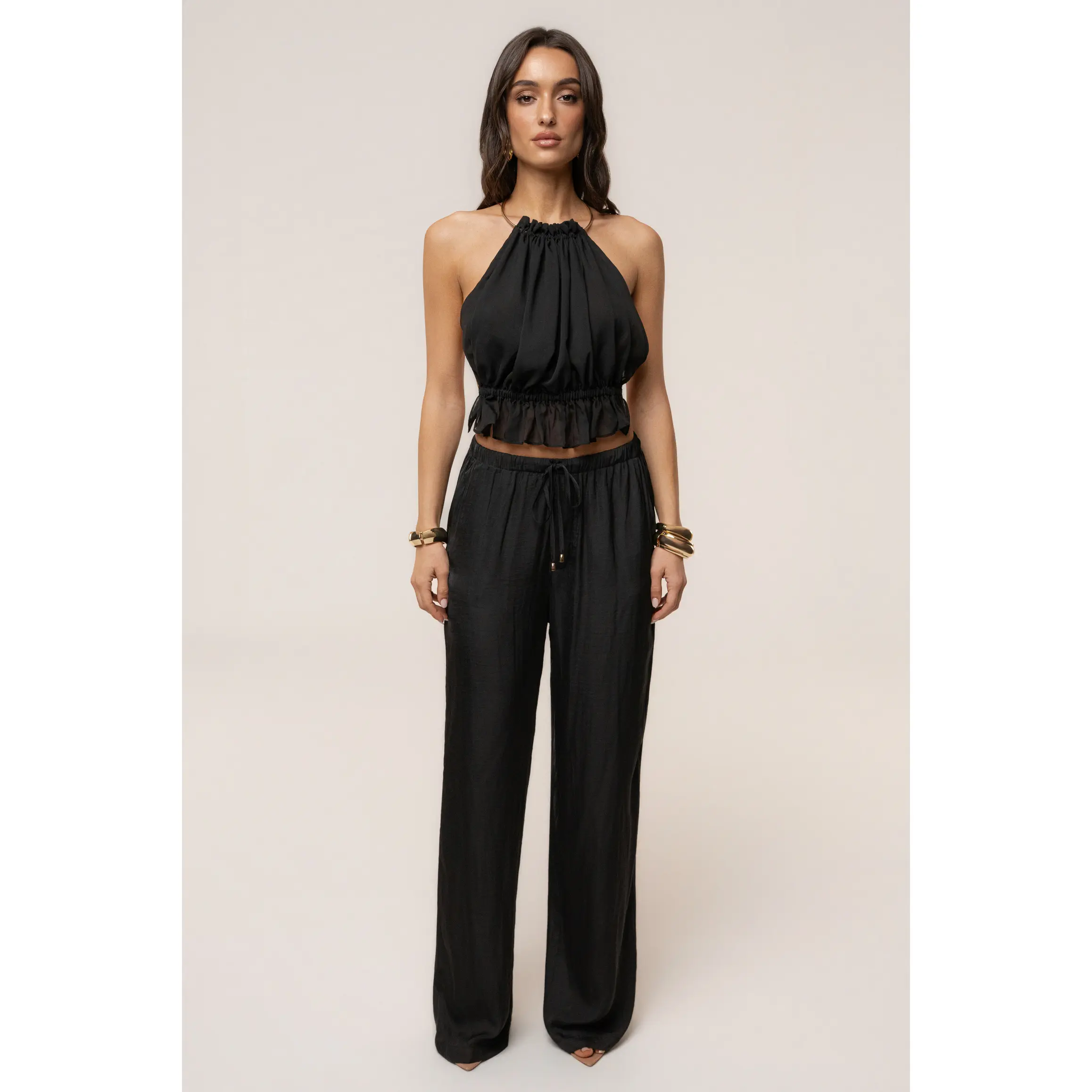 Black Seaside Glow Pants