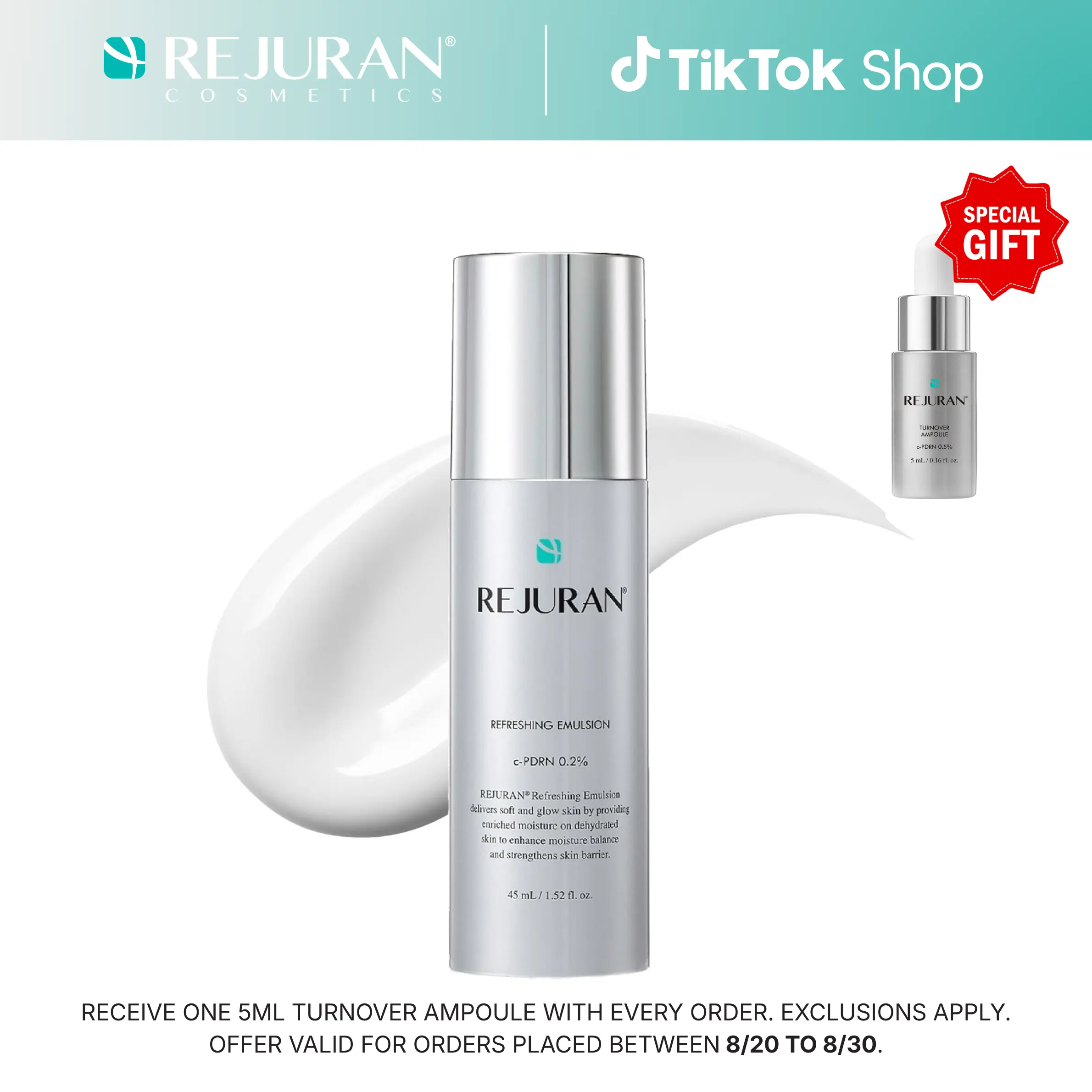 REJURAN Refreshing Emulsion, c-PDRN Moisturizers Skincare Skin Repair