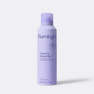 Flamingo Foaming Shave Gel - Lemon Iris Scent, Cushioned Shave for Smooth and Comfortable Results, Aloe-Infused Aftershave