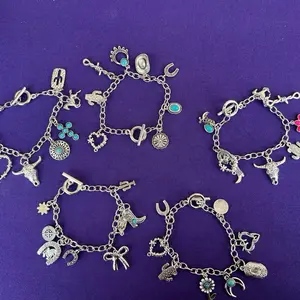 Women's Dainty Charm Bracelet, Adjustable Alloy Jewelry for Daily Wear