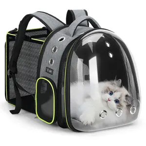 Lekereise Expandable Cat Bubble Backpack Carrier – Large Space Transparent Pet Carrier for Cats & Small Dogs up to 18lbs, Travel & Outdoor Use