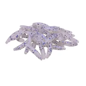 Invinci Core Wax Worm (Waxie) 1” - Soft Plastic Artificial Fishing Lure Soft Plastic Fishing Bait Trout Bass Crappie