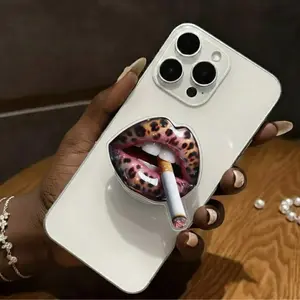 3D Leopard Lip Phone Holder - Stylish Y2K Phone and Kindle Stand - Unique Accessory for Personal Style and Selfie Photography