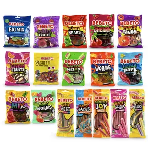 Bebeto Gummy Candy Full Case Packs (10 or 12 Bags), Halal Assorted Gummies Choose Flavor or Variety