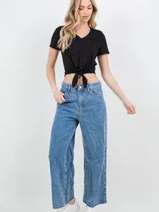 Everyday Tie-Front Tee – Black