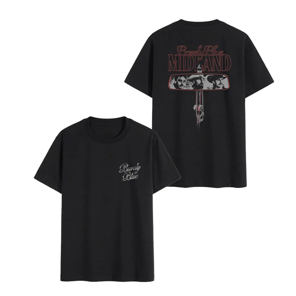Midland Barely Blue Tour T-Shirt Vintage Country Music Band Graphic Tee Western Cowboy Fan Unisex Top