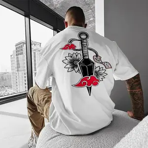 Naruto Unisex Summer outfits men streetwear 80s 90s graphic tees cotton Anime funny tshirt men gifts Fabric Top