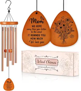 Gifts for Mom, Wind Chimes for Mom, Perfect Mother's Day Present for Mother, Birthday Gift from Daghter Son, Love Reminder Gifts for Birthday Thanksgiving Christmas Anniversary (Rose Gold)