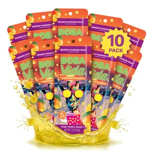Mango Passion Fruit Popping Boba (10 pouches)