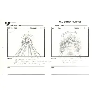 Chip n Dale Rescue Rangers Original Production Animation Storyboard Walt Disney FIRST EPISODE 1988 A46