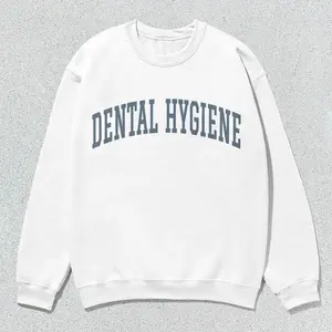 Dental Hygiene Sweatshirt Collegiate Crewneck Sweater Unisex Grey