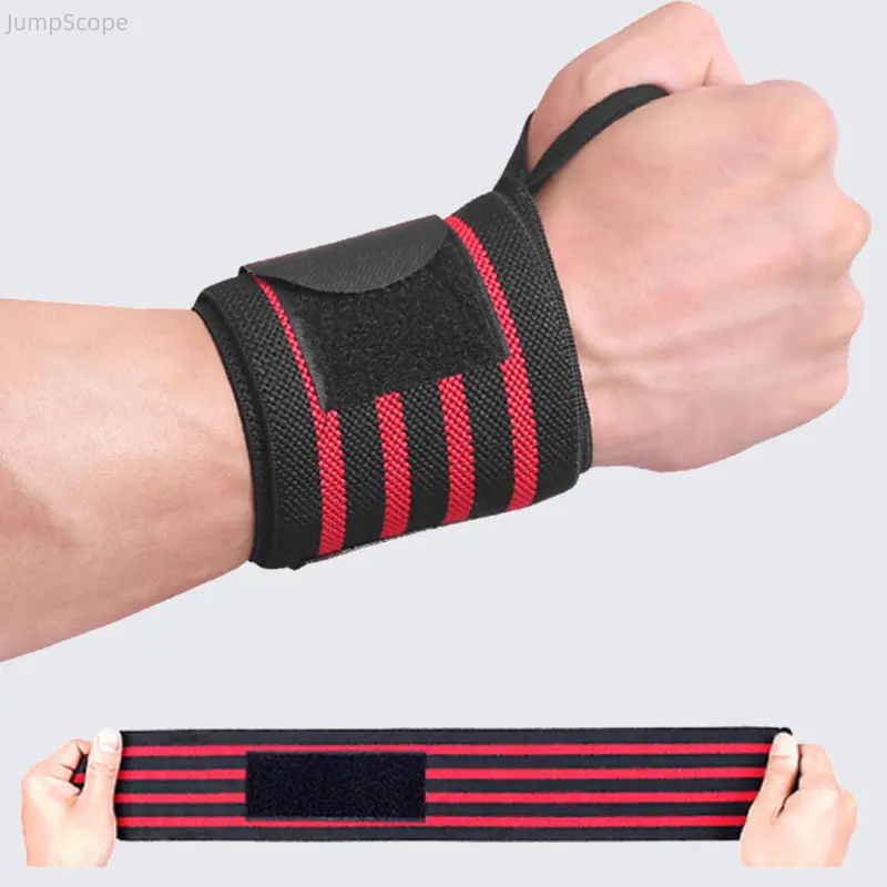 Adjustable Elastic Sports Wristbands - Weightlifting Wrist Wraps with Compression Support for Lifting Training & Injury Prevention