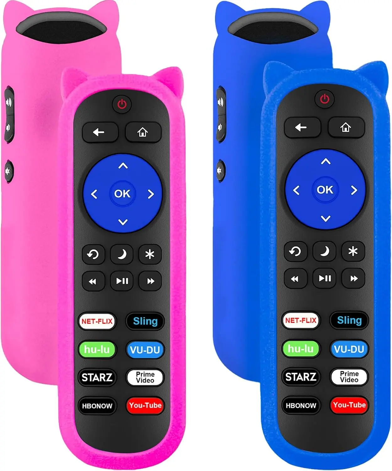 2 Packs Universal for Roku TV Remote, Replacement for TCL/Onn/Hisense/Element/Sharp/Haier/Hitachi/LG/Sanyo/JVC/Magnavox/RCA/Westinghouse Roku TV Remote with 8 Shortcuts