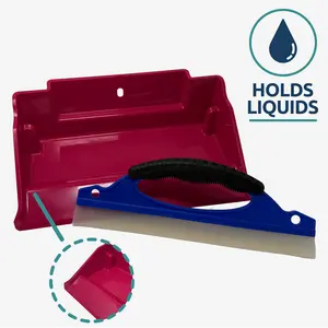Patented Wet/Dry Cleanup Tool with Patent Ramp & Reservoir - Mess Ranger Squeegee & Dustpan Set, Captures 12oz Liquid Spills & Pet Messes, Kitchen Use, Replaces Paper Towels for Household Cleaning