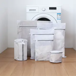 6pcs Laundry Mesh Bag Set for Washing Machine Use, Laundry Products, Thick Anti-Deformation Wash Bags for Bras, Delicates, Zippered Protective Mesh for Sweaters, Down Jackets, Reusable Laundry Net Bags for Washing