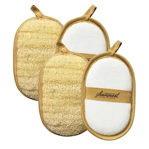 Natural Loofah Exfoliating Sponge - Dual-Sided Luffa for Face & Body