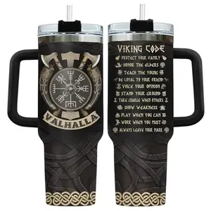 Valhalla Viking Tumbler 30oz/ 40oz Tumbler With Handle/ 20oz No Handle, Movie cup, Gift for Any Occasion: Birthdays, Holidays, or Special Moments for Family, Friends, or Coworkers