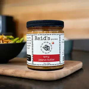 Spicy All-Natural Peanut Butter with Korean Red Pepper, Ginger, and Cayenne - Rich, Nutty Base - Flavor, Sweet