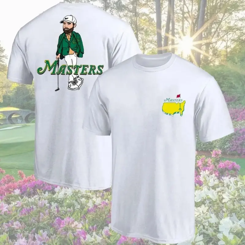 Unisex 2-Sided Graphic T-Shirt, Augusta 2026 Golf Print Crewneck Tops, Soft Fabric for Outdoors, Parties & Casual Business, Basic, Round Neck, Customizable Art, Soft Cotton, Garment, Personalized, Customized, Shortsleeve, Retro, Heat Transfer, Cute