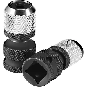 2PCS 1/2 inch Square Drive to 1/4 inch Hex Socket Adapter - CrMo Steel Quick Release Chuck Converter for Impact Wrench Air Tools & Electric Drill