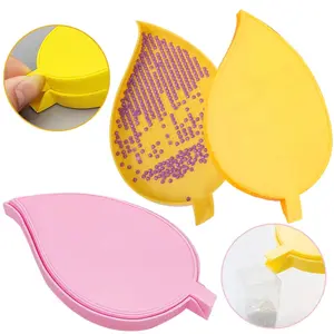 Leaf Shape DIY Diamond Painting Tray Set, Creative Craft Materials, Storage Box, Perfect for Hobbyists, Art Supplies