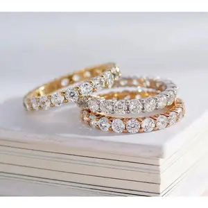 Diamonique 100-Facet Eternity Band Ring