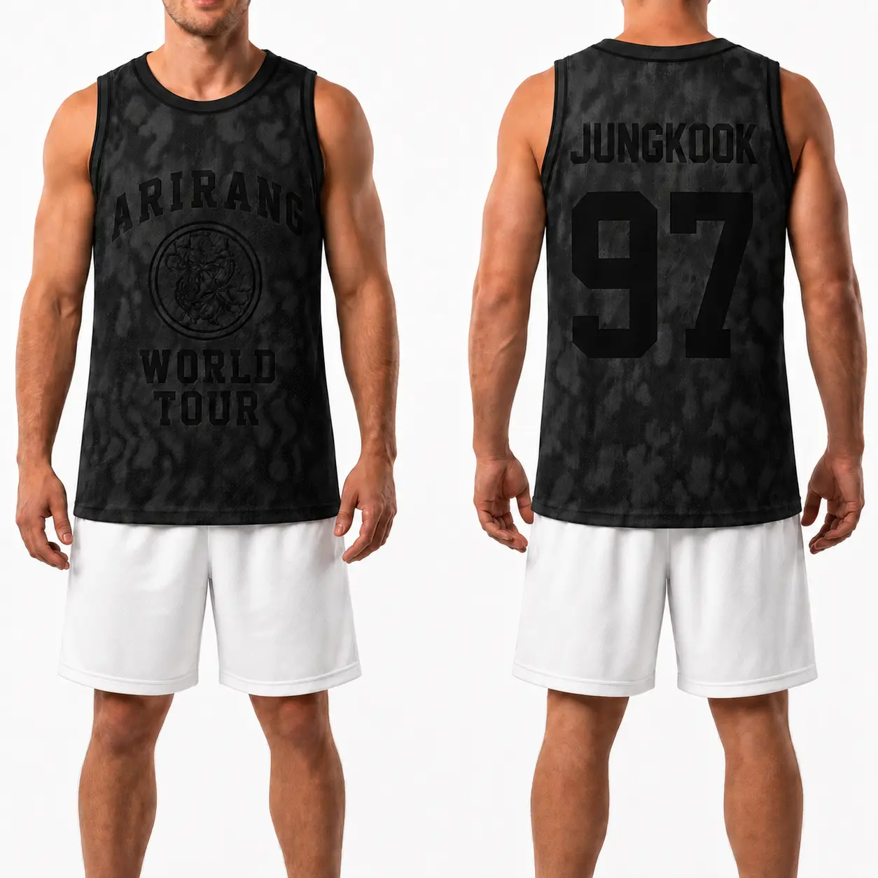 Arirang World Tour Basketball Jersey, Black K-Pop Sleeveless Tank Top, Unisex Concert Sports Shirt, Music Fan Outfit, Gift for Men and Women
