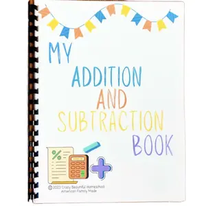 Addition and subtraction dry erase workbook. Kindergarten - 2nd grade learning activities