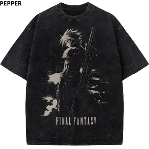 Cloud Strife Shirt, Final Fantasy Shirt, Game Shirt, Vintage Tee - Vintage Graphic Tee – Menswear & Womenswear – Streetwear Tops – Casual Cotton Crewneck Shortsleeve T-shirt