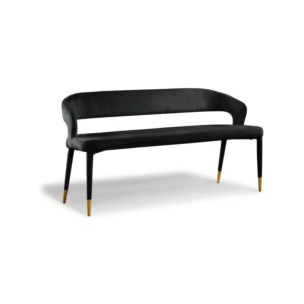 Destiny Black Velvet Bench