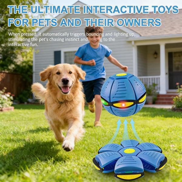 Magic Bouncing Ball, Magic Ball 6-Light Dual Form – Pop up, Flying Saucer Bouncy, Interactive Bouncing Balls for Parent, Outdoor Interactive Magic Meta Ball