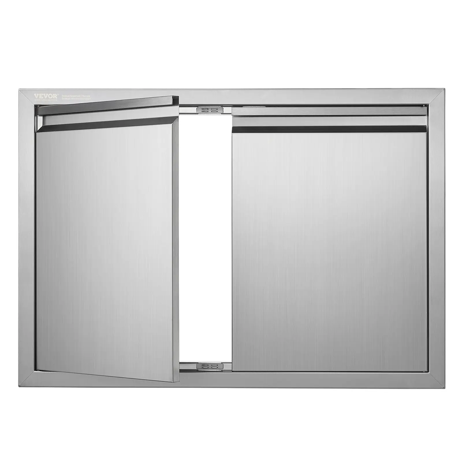 【Summerfinds】VEVOR BBQ Access Door, 30W x 21H Inch Double Outdoor Kitchen Door, Stainless Steel Flush Mount Door, Wall Vertical Door with Recessed Handles , for BBQ Island, Grilling Station, Outside Cabinet Sliding Door Sliding Barn Door