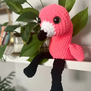 Franny the flamingo crochet plushie