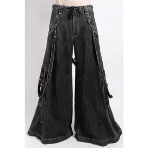 Tripp NYC Gothic Raver Pants [BLACK DENIM]