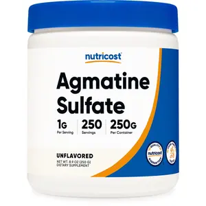 Nutricost Agmatine Powder 250 Grams - 250 1G Servings of Pure Agmatine Sulfate