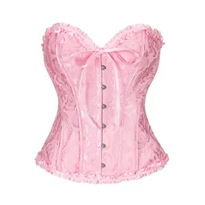 Women's Corset Belt, Vintage Lace Top, Ditsy Floral Pattern, Fashionable Comfort Design, Steel Bone Side Buckle, Perfect for Parties, Urban Corset Top