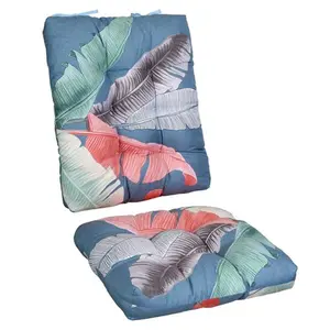 New Home Two-Piece Waterproof Rocking Chair Cushion Set – Includes Upper and Lower Back Seat Cushions with Non-Slip Ties, Oxford Cloth Surface, and Polyester Filling, ideal for Indoor and Outdoor Use