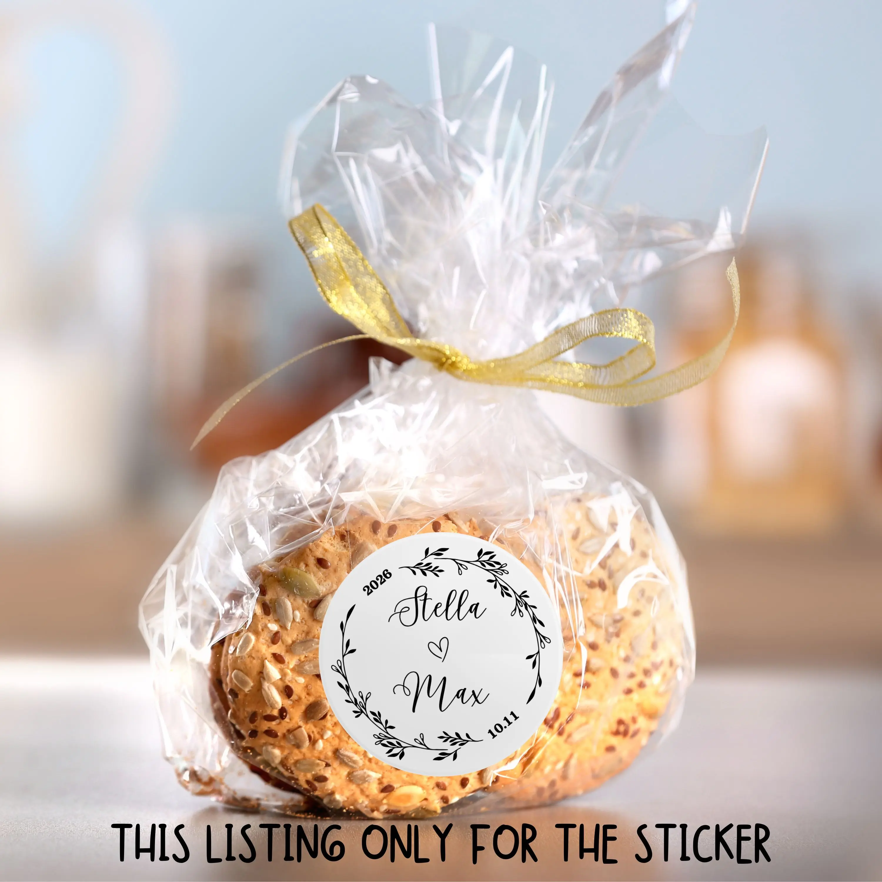 Wedding Favor Sticker for Personalized Gifts and Decorations - Personalized Gift Wrap for Special Occasions - Easy Application for Unique Wedding Favors