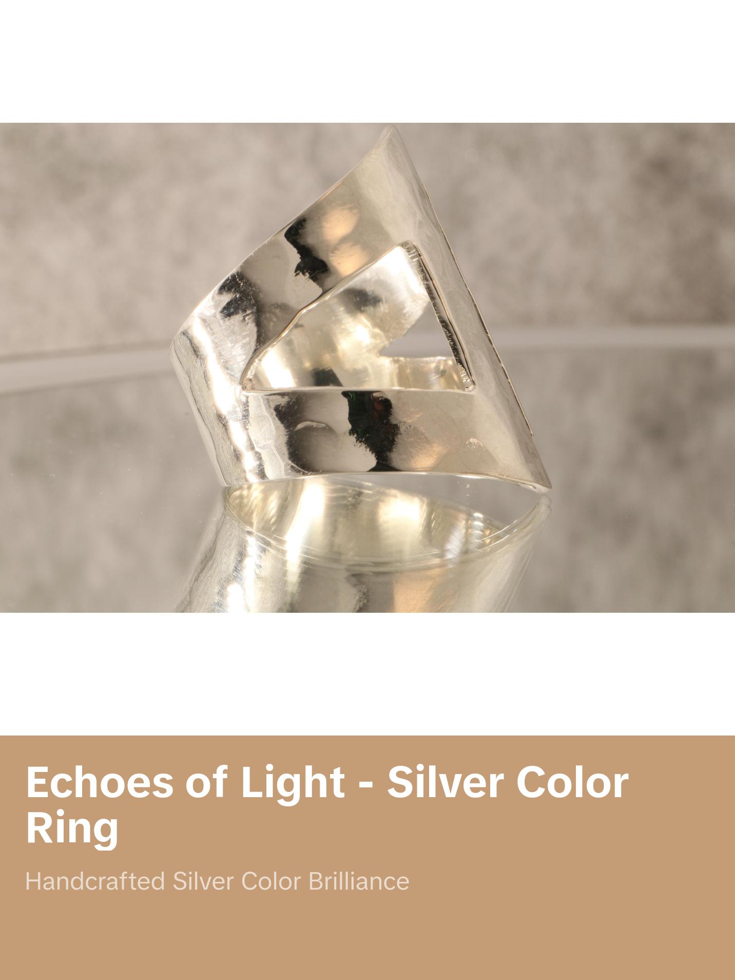 Echoes of Light - 925 Silver Open Band Ring