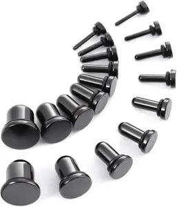 18PCS Surgical Stainless Steel Stretching Kit Plugs Expander Single Flat Top Body Piercing Jewelry Set 14G-00G