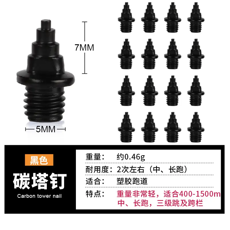 Black carbon tower nails