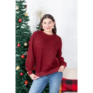 Merry Embossed Pullover