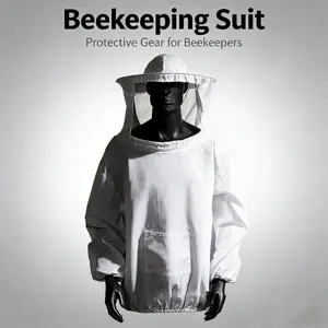 Bee Protection Suit with Zipper, Mosquito and Bee Guard Clothing, Includes Bee Hat, Essential Safety Gear for Outdoor Activities