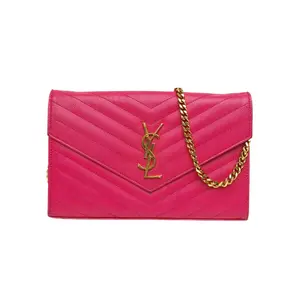 Pre-owned Yves Saint Laurent 【Rosy】CASSANDRA Envelope Chain Bag 22 MATELASS