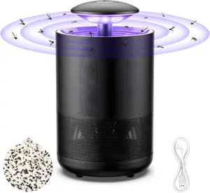 Viral LED UV Mosquito Zapper & Insect Trap, Quiet Chemical-Free Bug Killer Lamp, USB Rechargeable Fly Gnat Fruit Fly Moth Killer for Home Patio Indoor Outdoor Use