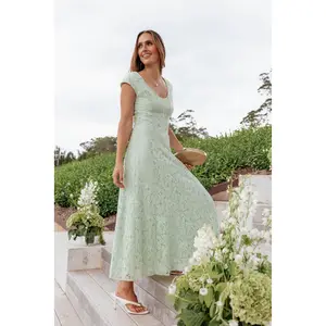 Mapleton Maxi Dress - Sage Green Lace