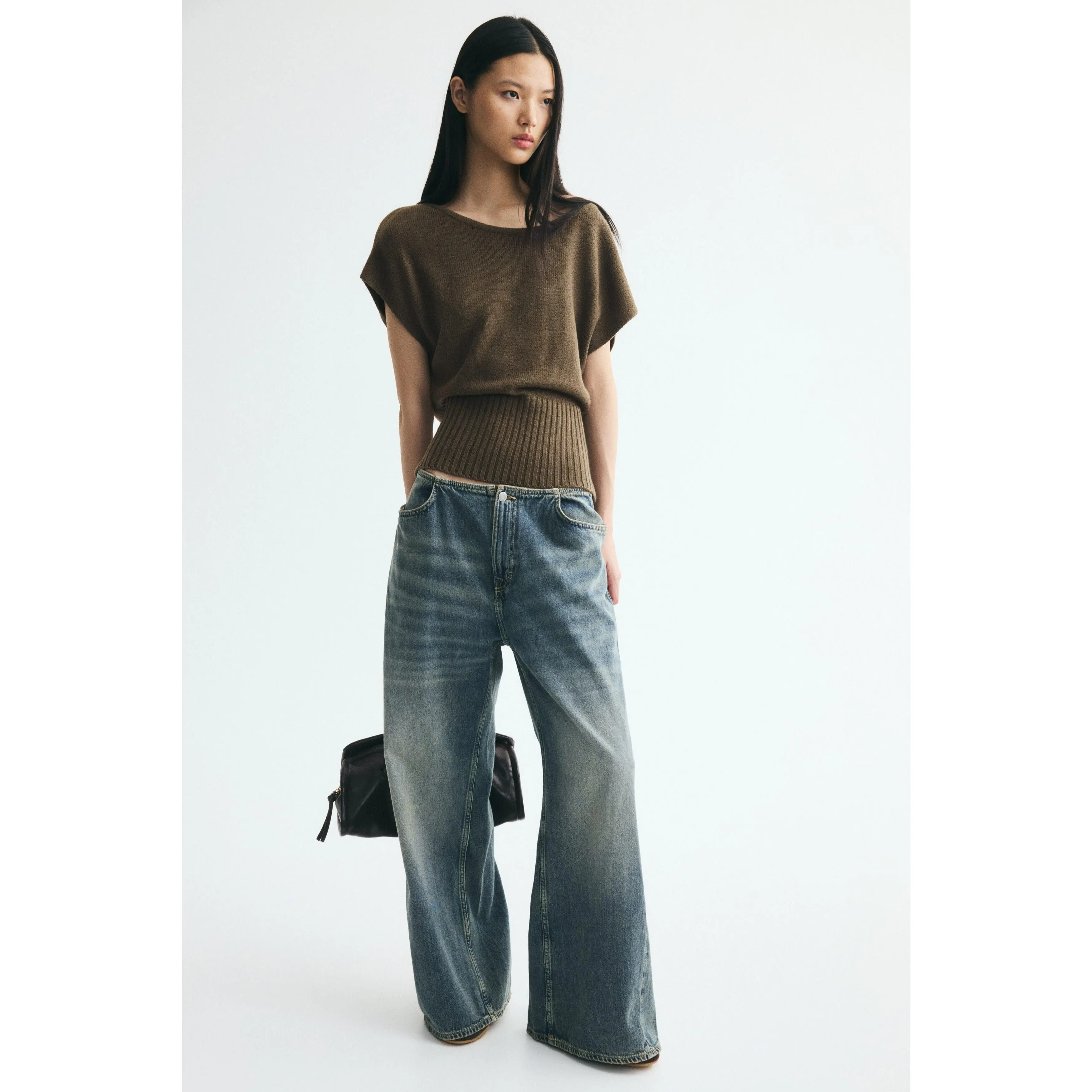 H&M Knitted off-the-shoulder top