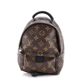 Pre-owned Louis Vuitton Canvas Coated Backpacks Palm Springs Backpack Monogram Canvas Mini by Rebag
